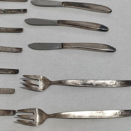 JAL Japan Airlines Vintage Silver-Plated Cutlery Set used