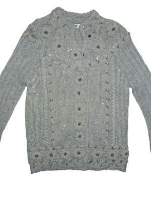 Moschino Cheap and Chic Embellished Cardigan like new, gray, size M