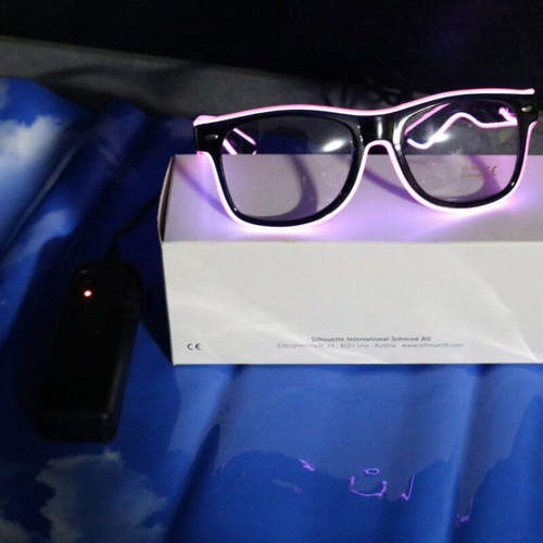 Light-up glasses new, red, 3 lighting modes