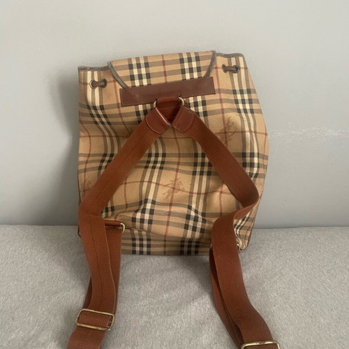 Burberry vintage backpack used, beige and brown