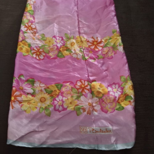 Silk scarf Renato Balestra like new, large square, floral design