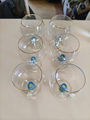 Cognac glasses used, set of 6 pieces