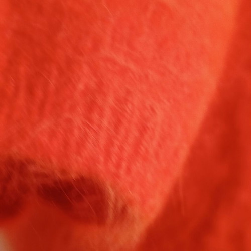 Knitted short-sleeve blouse 70% angora like new, orange, size S