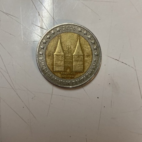 Germany 2 Euro Coin Holsten Gate Lübeck 2006-A new