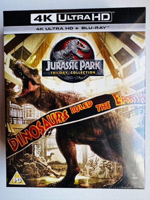 Jurassic Park 4K Blu-ray συλλογή τριλογίας καινούργια, αγγλικοί υπότιτλοι