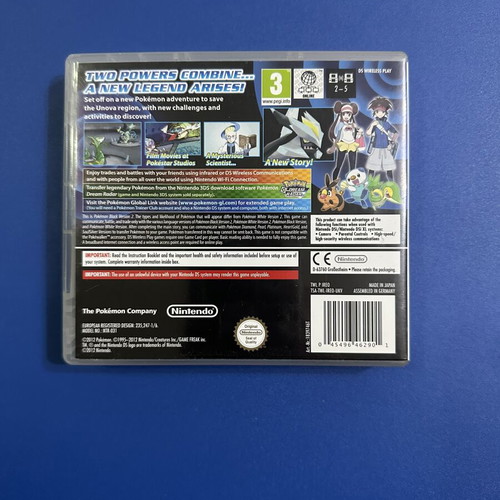 Pokemon Black 2 DS box with manuals used, no game
