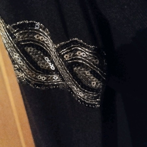 Black wrap dress new XXL with silver embroidered belt Motherland