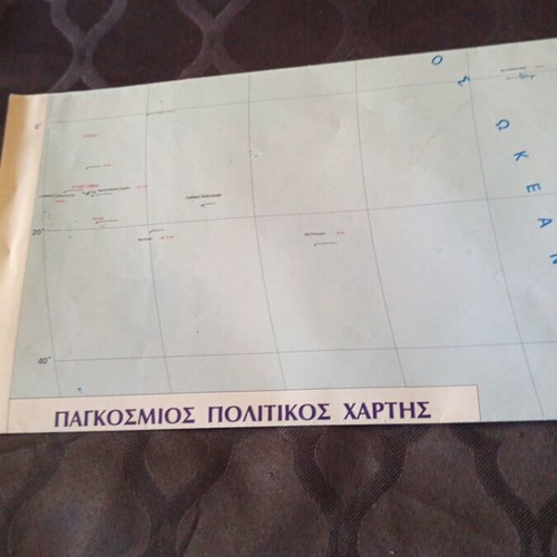 World and European political map used, large size 1x1.7 meters