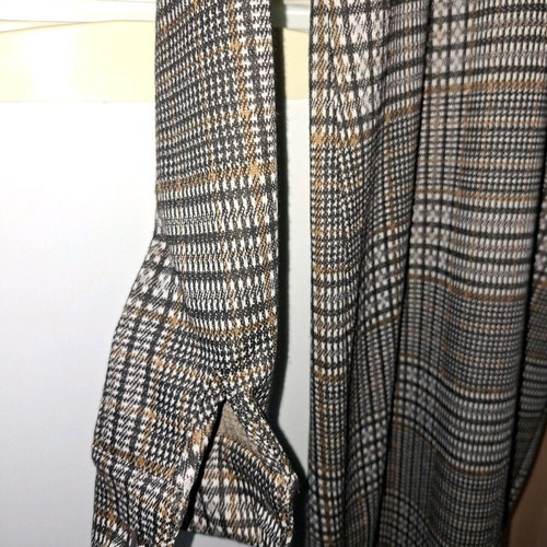 Checked midi dress like new, black and gray