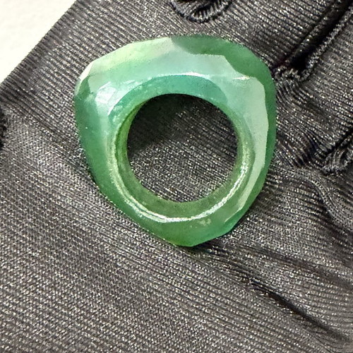 Ring with green fluorite new