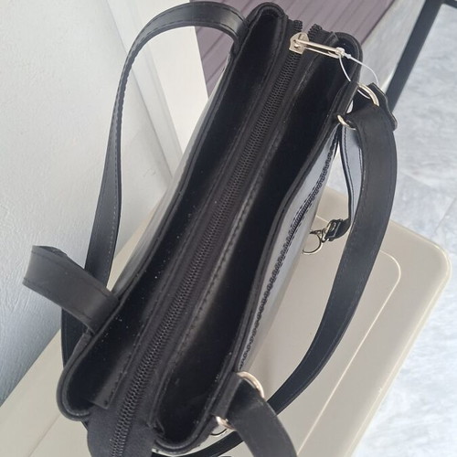 JK Leather 2-in-1 black leather bag, shoulder and backpack