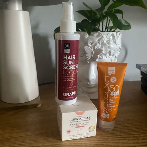 Summer Care Set new with Body Farm hair sunscreen, Intermed face cream, Embryolisse day cream