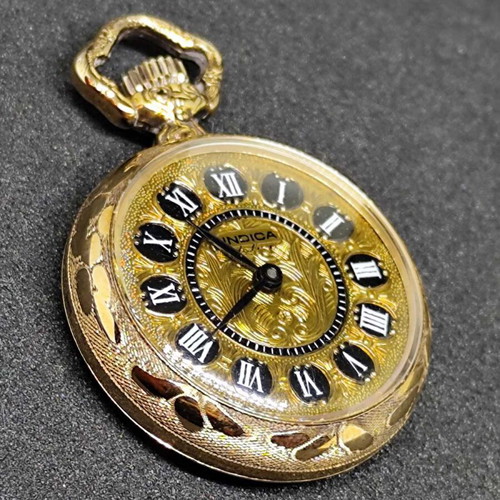 Indica women's pocket watch pendant vintage new old stock
