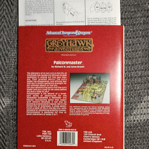 Dungeons & Dragons Greyhawk Adventures Falconmaster book used