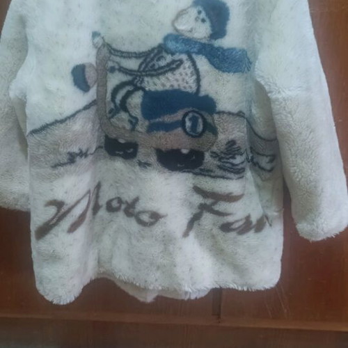 Robi Moto Fan No. 5 children's fur coat like new, beige