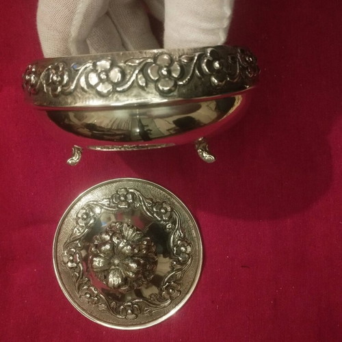 Silver 925 fondantière with lid by Zolotas like new