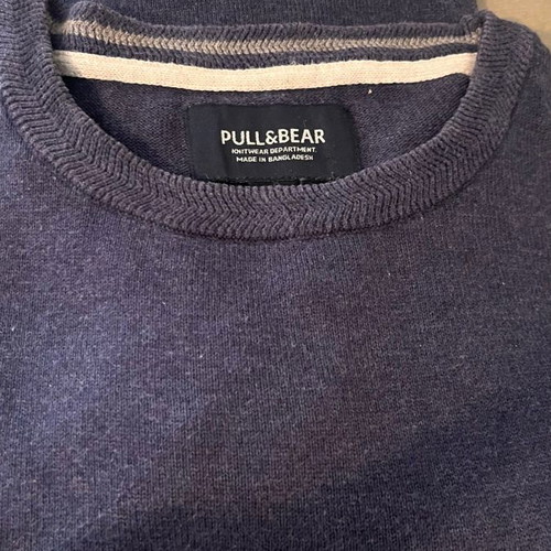 Men's blue Pull&Bear sweater used, size L