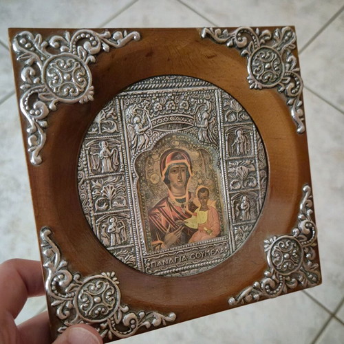 Religious icon of Panagia like new