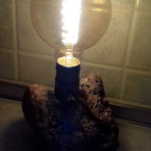 Driftwood lamp in vintage style new