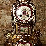  Γαλλικό ρολόι με πορσελάνη SEVRE κατασκευής 1850-1880 με Bronze Dore μέταλλο.