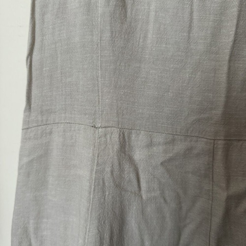 Desiree long linen dress like new, beige, maxi length with buttons