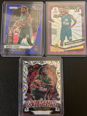 Mathias Lessort Panathinaikos basketball card lot new from Prizm and Donruss