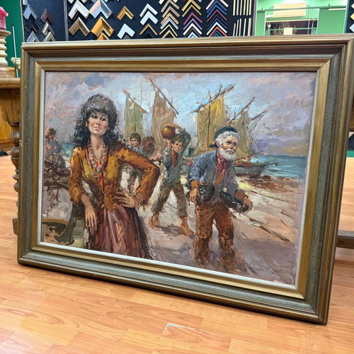Nino Salvadori Esposito artwork used, framed oil painting