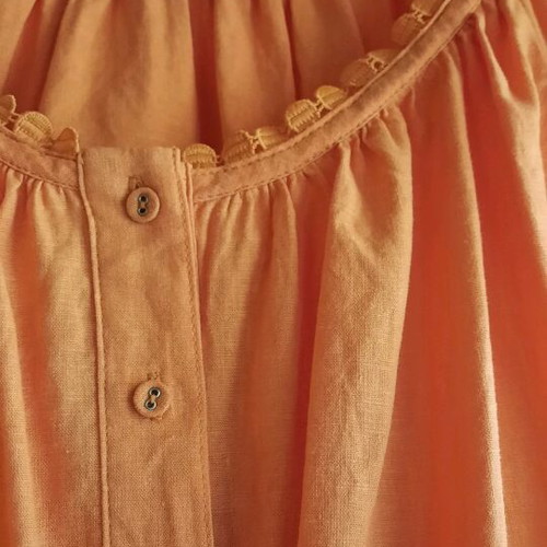 Marks & Spencer blouse linen viscose orange size UK-16 like new