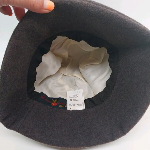 Vintage women's winter hat Ein Mayser Milz Hut like new, brown, size S