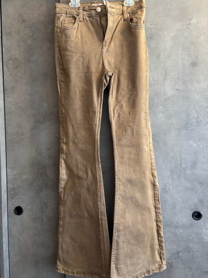 Wide leg Bershka brown jeans used, size S