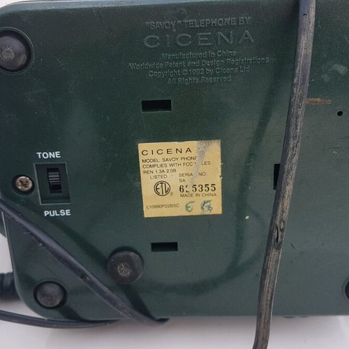 Cicena Savoy telephone used, green, corded