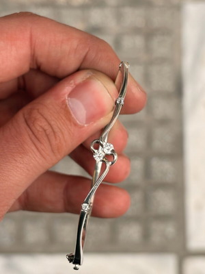 Silver bracelet 925 with zircon used