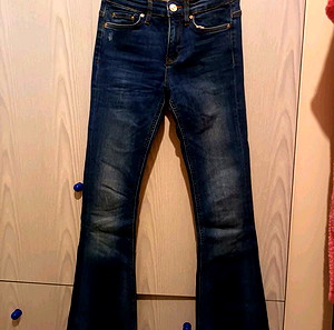 Zara τζην καμπάνα size 34, xs
