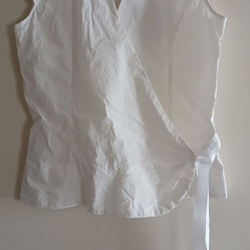 Sweet Rebel white wrap blouse, women's L