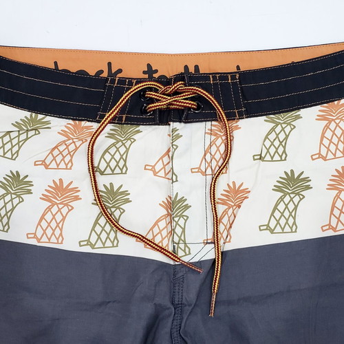 Captain Fin men's swim shorts, size S, brown and orange