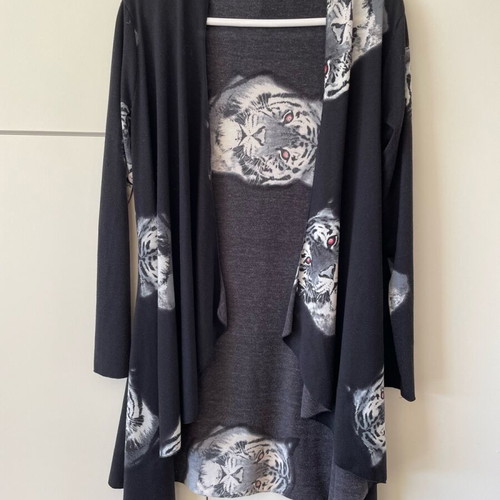 Long Viscose Tunic like new with animal print, size S