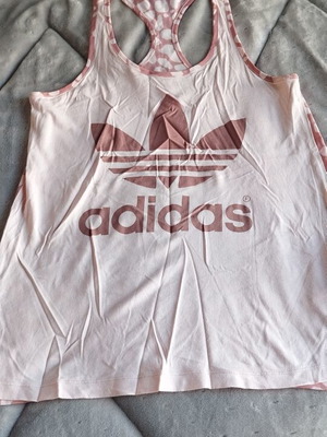 Adidas women's sports tank top like new, red and pink, size M