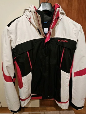 Columbia winter jacket used, size M, black and white