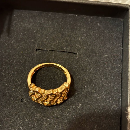 Handmade ring new, gold color surgical steel