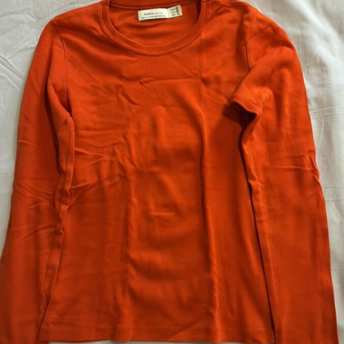 Zara long sleeve top, orange