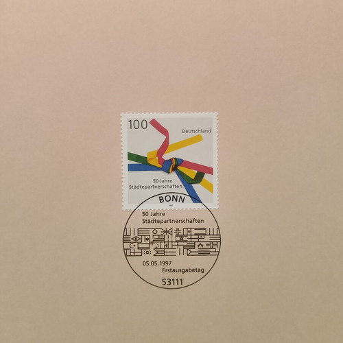 Germany 1997 stamp with Bonn first day cover cancellation
