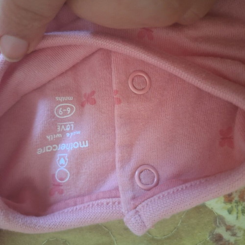 Mothercare pink summer romper for baby 6-9 months, like new