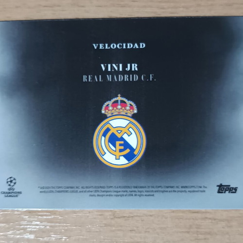 Vini Jr. Real Madrid 2025/26 Topps UCC Simplicidad Velocidad insert card