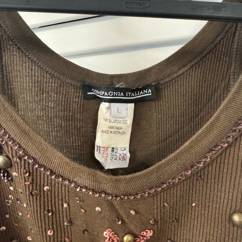Compania Italiana blouse with designs like new, size L
