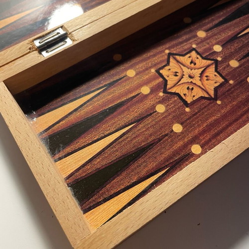 Mini chess, backgammon, checkers used without pieces