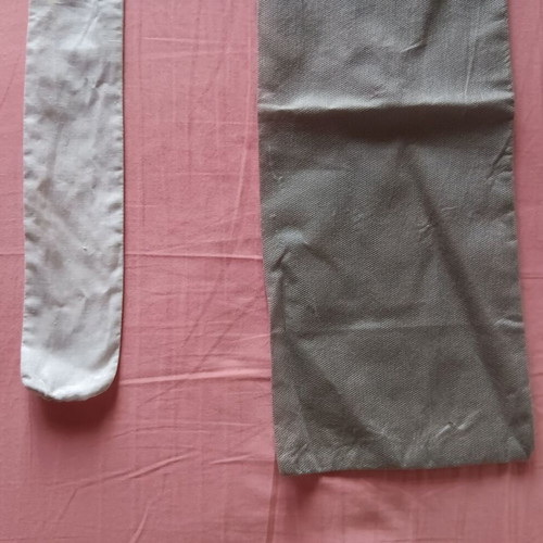 Set of 2 sword sheaths used, fabric and synthetic material