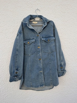 H&M denim overshirt XS like new, blue