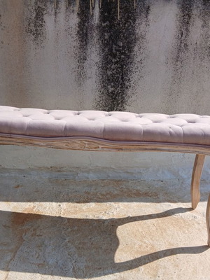 Stool with wooden frame, lilac color, like new