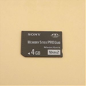 Sony 4GB Memory Stick Pro Duo Magic Gate, Mark2 High Speed Memory Card