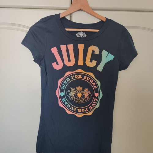 Juicy Couture women's T-shirt like new, size S, blue multicolor